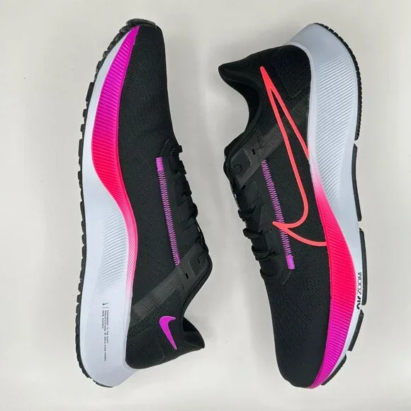 Men's Nike Air Zoom Pegasus 38  Black Hyper Violet CW7356-011 Size 12 - Picture 7 of 12